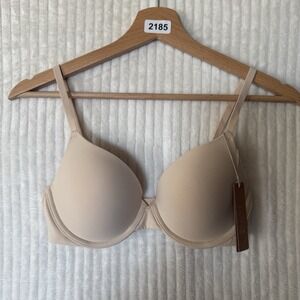 Skims Fits Everybody T-Shirt Demi Bra in Sand Beige Size 32C New With Tags